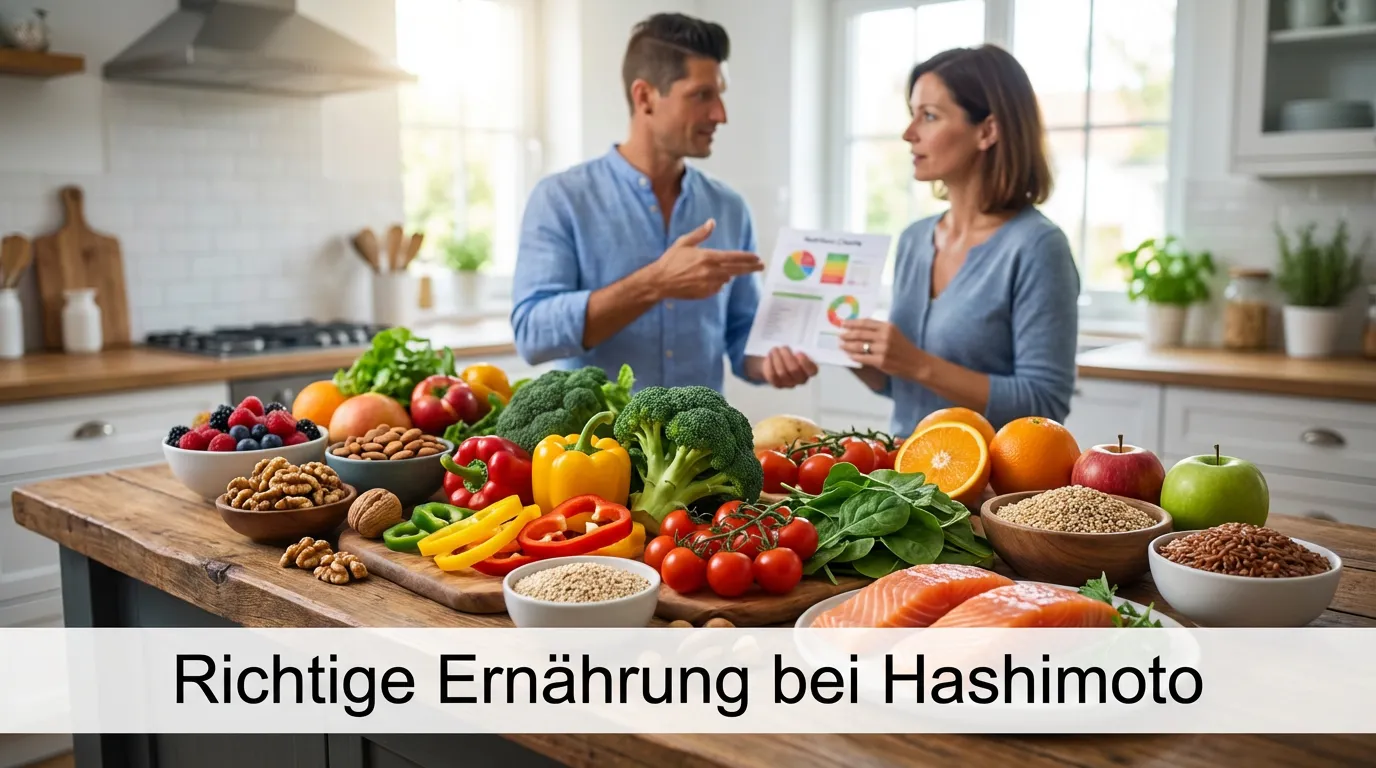 Abnehm Coach Gesunde Lebensmittel für Ernährung bei Hashimoto - Gemüse, Obst, Vollkorn