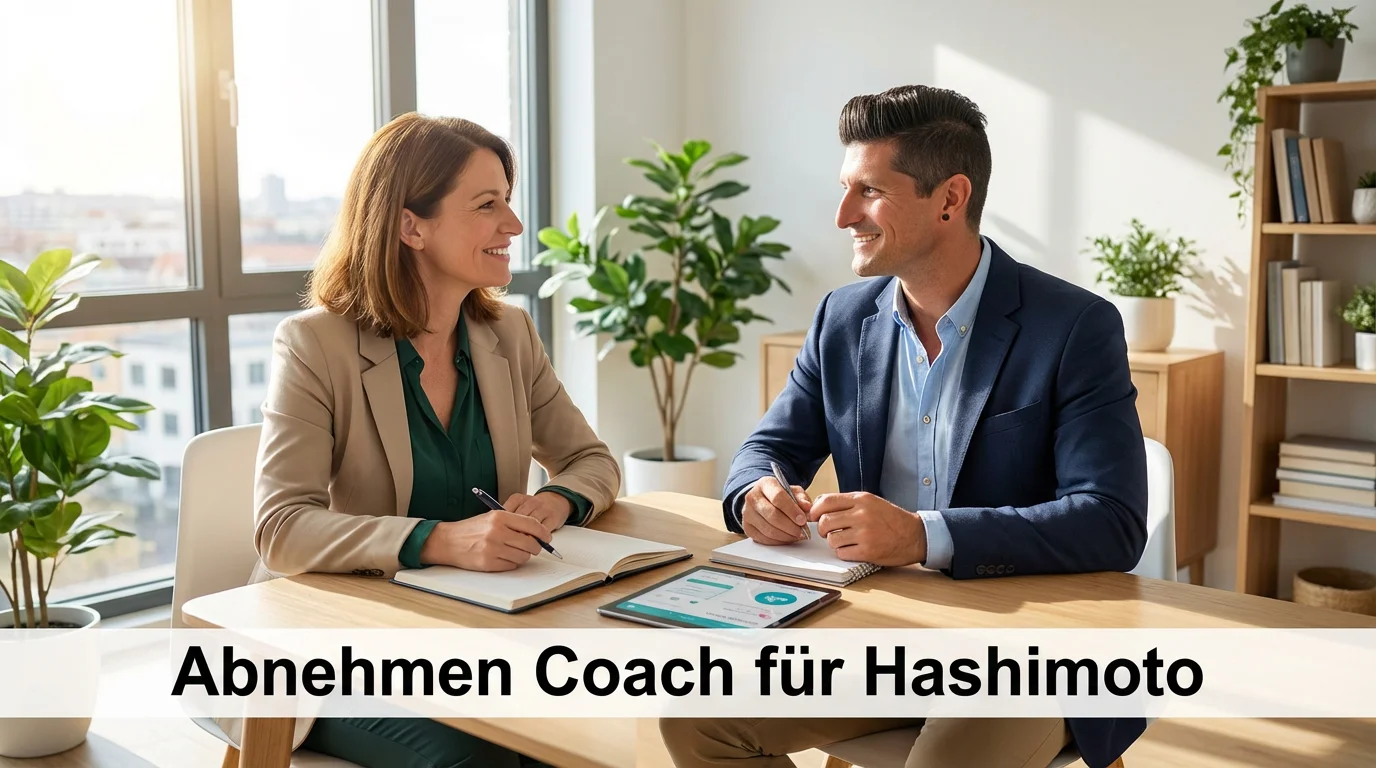 Abnehmcoach Frank bei professioneller Beratung mit Klientin zum Thema Abnehmen mit Hashimoto Abnehmen Coach