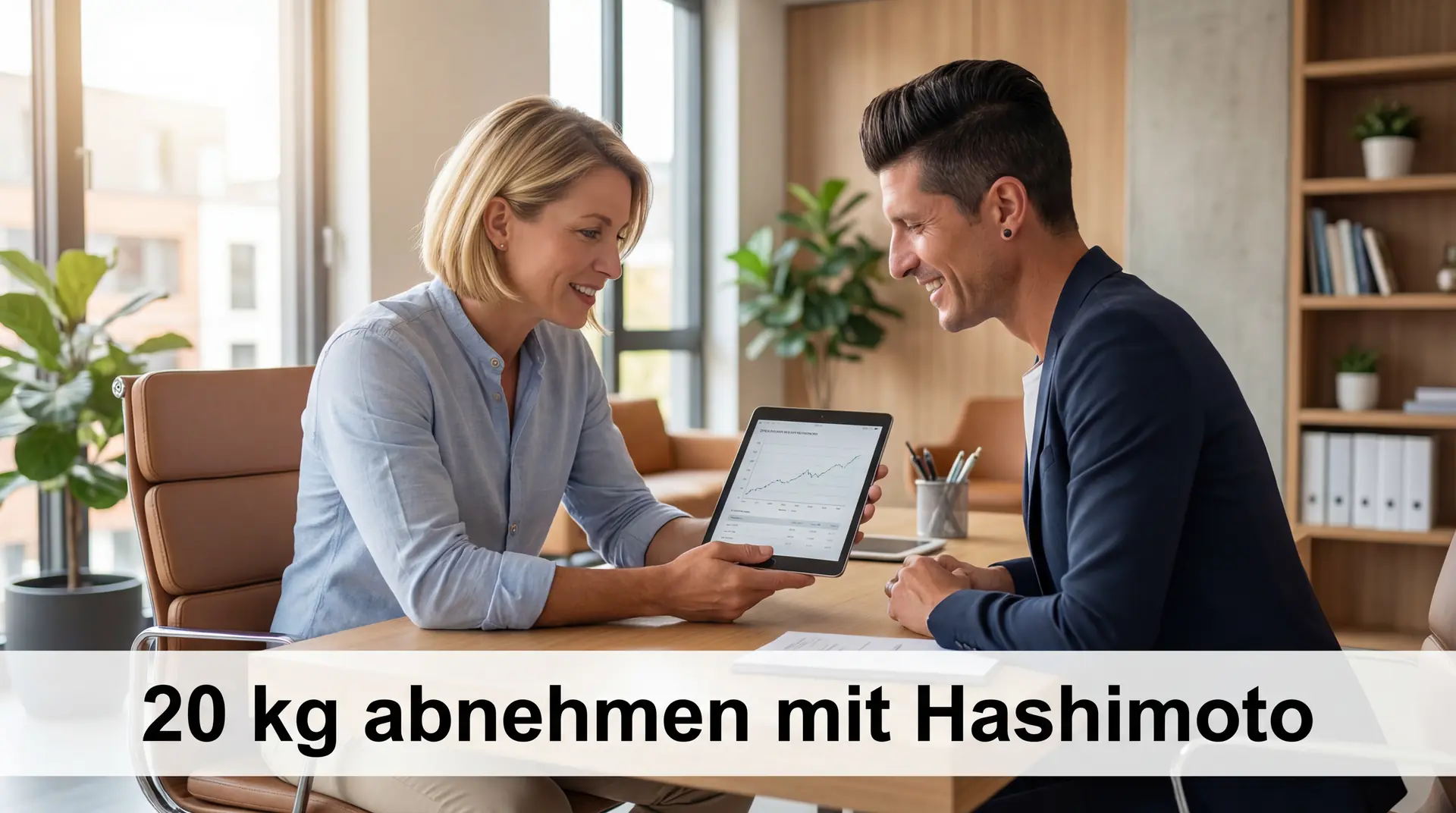 Abnehmcoach Frank berät Klientin zum Thema 20 kg abnehmen mit Hashimoto