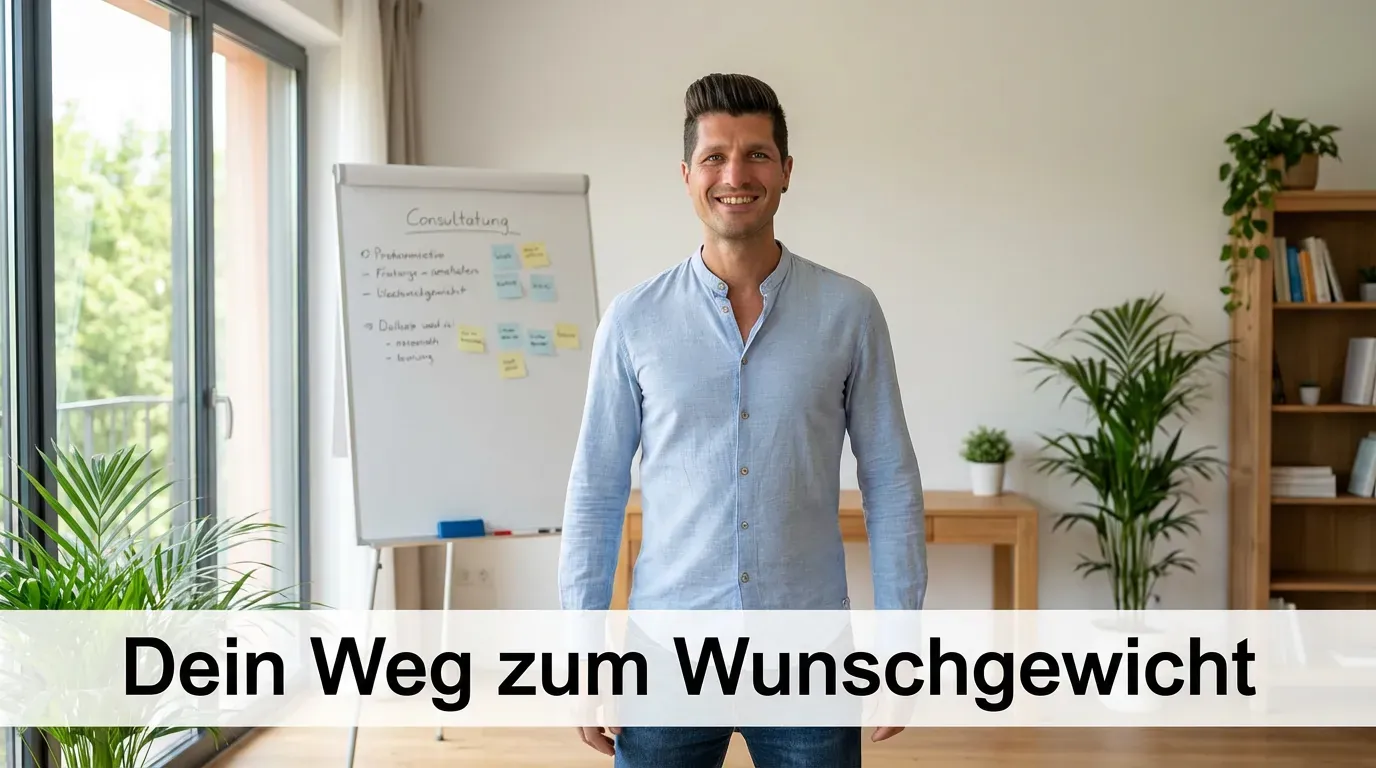Abnehmcoach Frank im modernen Beratungsraum – Ernährungscoaching für Frauen mit Hashimoto